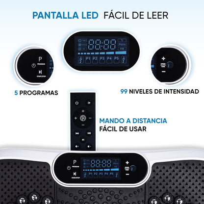 VibroFit™ Plataforma Vibratoria con Accesorios y Guía de Ejercicios GRATIS