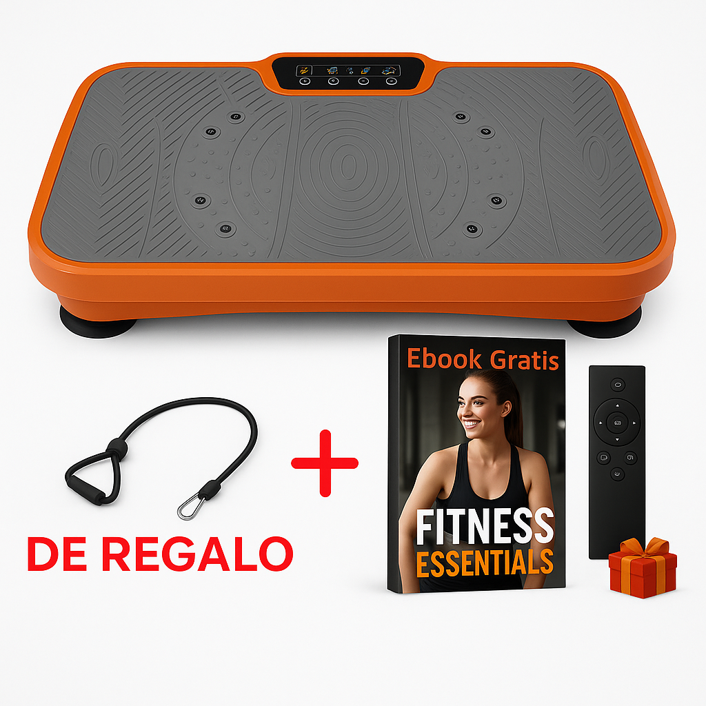 FitPulse™ Plataforma Vibratoria con Accesorios y Guía de Ejercicios GRATIS