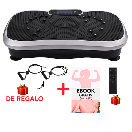 VibroFit™ Plataforma Vibratoria con Accesorios y Guía de Ejercicios GRATIS