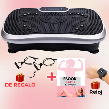 VibroFit™ Plataforma Vibratoria con Accesorios y Guía de Ejercicios GRATIS
