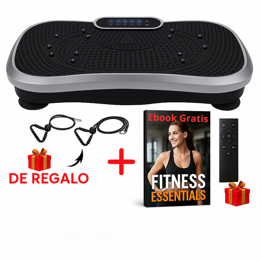 FitPulse™ Plataforma Vibratoria con Accesorios y Guía de Ejercicios GRATIS